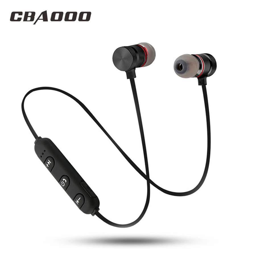 CBAOOO Bluetooth наушники Беспроводная гарнитура Спортивная Магнитная Водонепроницаемая Hifi бас с микрофоном для android iphone xiaomi
