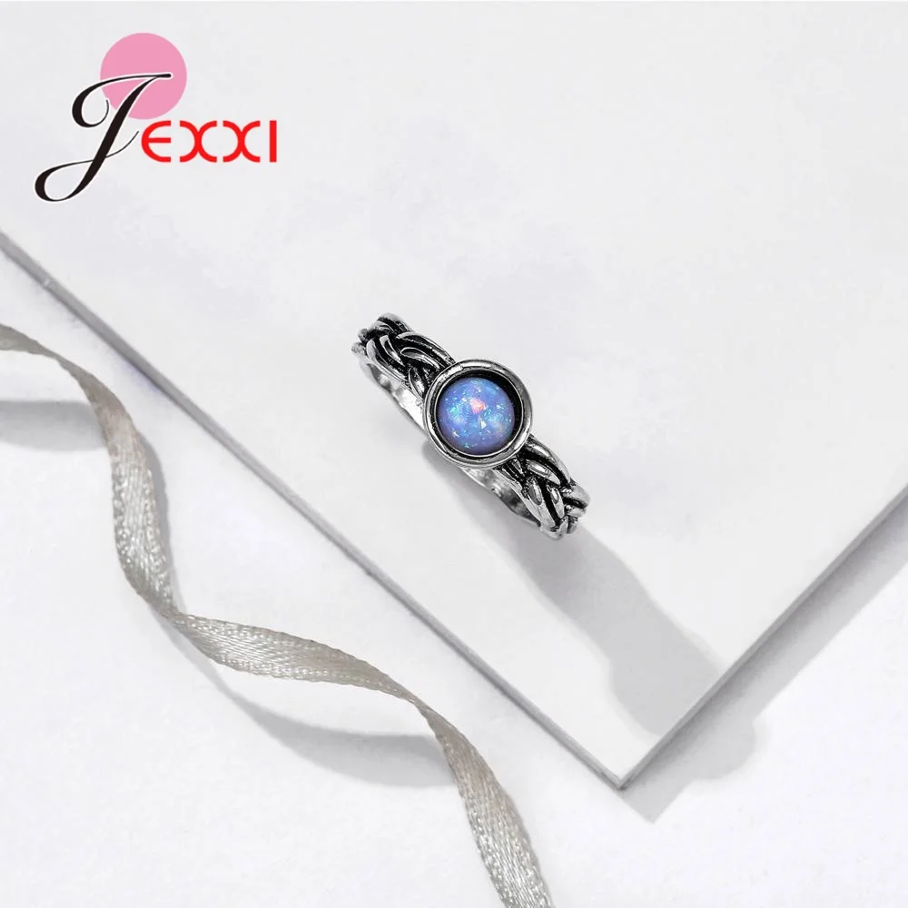 Роскошные кольца с опаловым покрытием летние украшения из серебра 925 пробы лидер