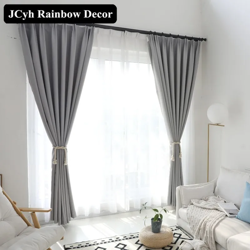 Однотонные плотные Шторы s для окна Спальня в Гостиная Кухня украшения ткани