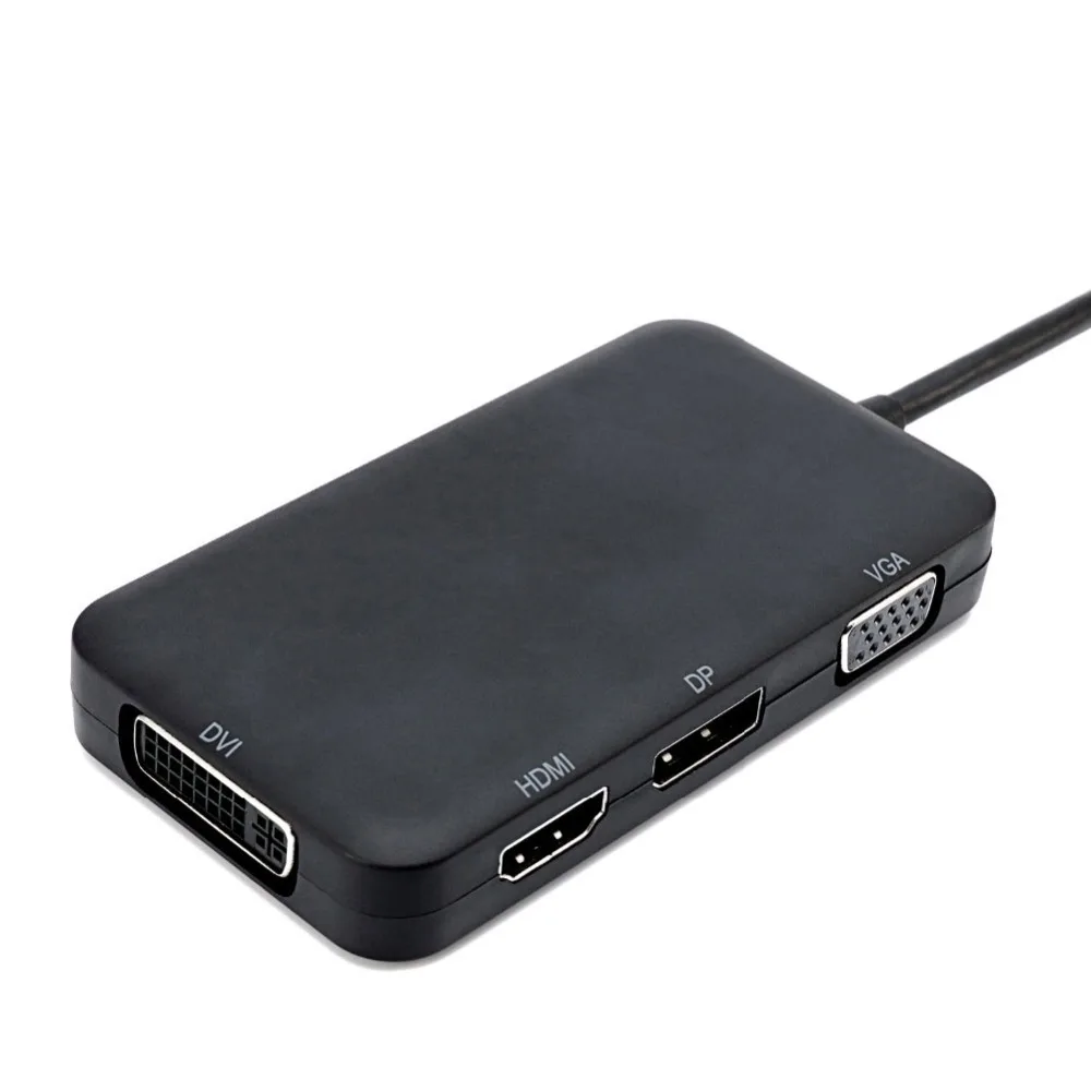 4 в 1 usb type C концентратор к HDMI DVI VGA DP дисплей многопортовый адаптер конвертер K 1080 P