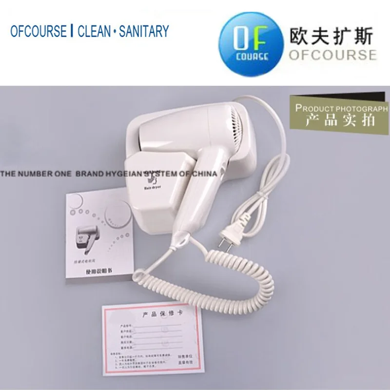 

High power hair dryer Household wall hotel with plastic blower hair dryer