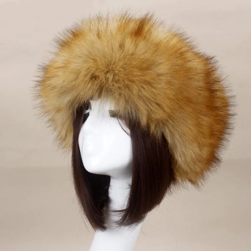 Женские шапки 2016 Женская Русская Шапка Из Искусственного лисьего меха головной