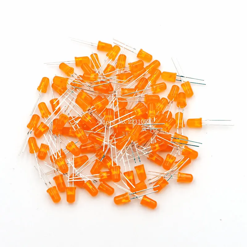 

200PCS 5mm LED Orange Light-emitting Diode Feet Long 16-18mm DIP Led Diode Orange Colour NEW