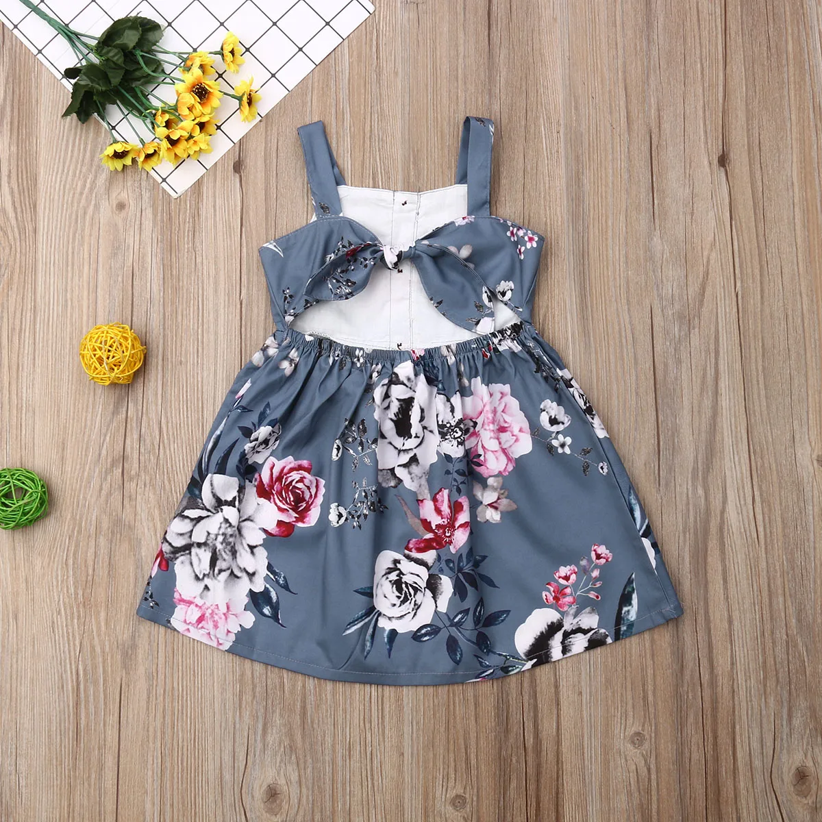 Платье для девочек 2019 младенцев летнее с цветами платье без рукавов в стиле