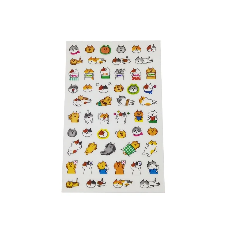 6 листов/упаковка наклейки для книг кошки дневника скрапбукинга календаря