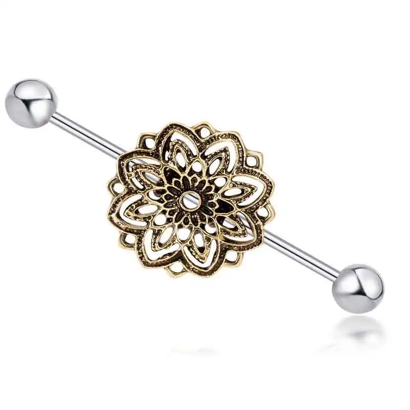 Стальные прямые колокольчики для ушной хрящ 1 шт. модные серьги-гвоздики