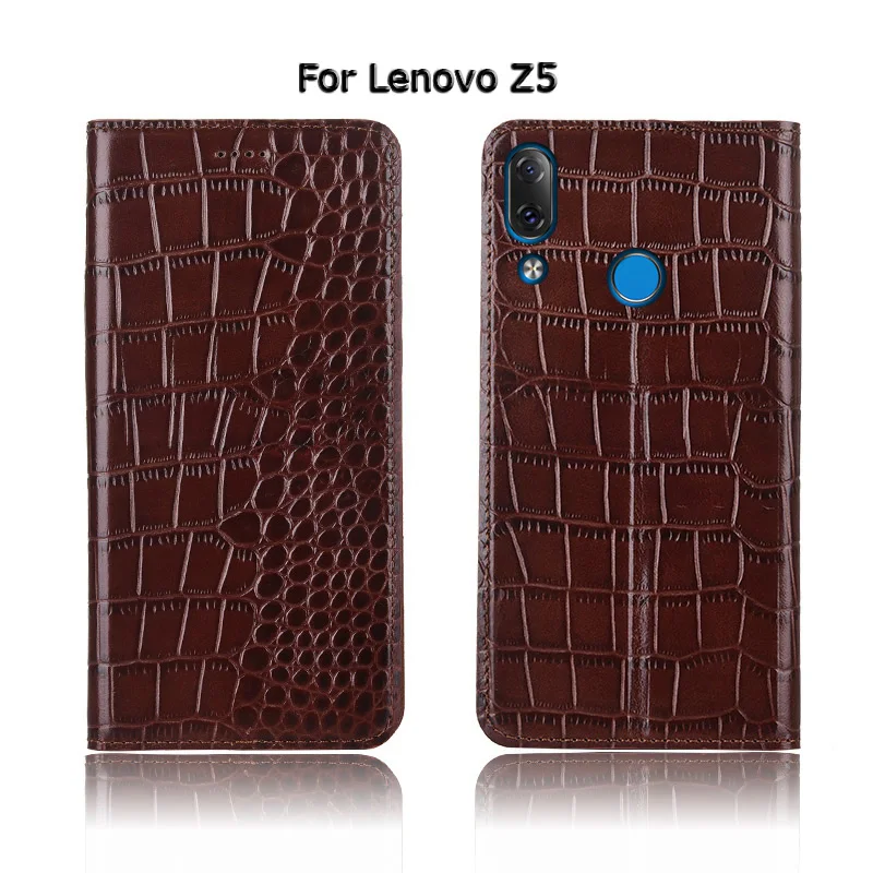 Для карт и узором «крокодиловая кожа» чехол для телефона чехол для lenovo Z5 Z5S/Z5 Pro GT из натуральной яловой кожи флип-чехол для телефона сумка