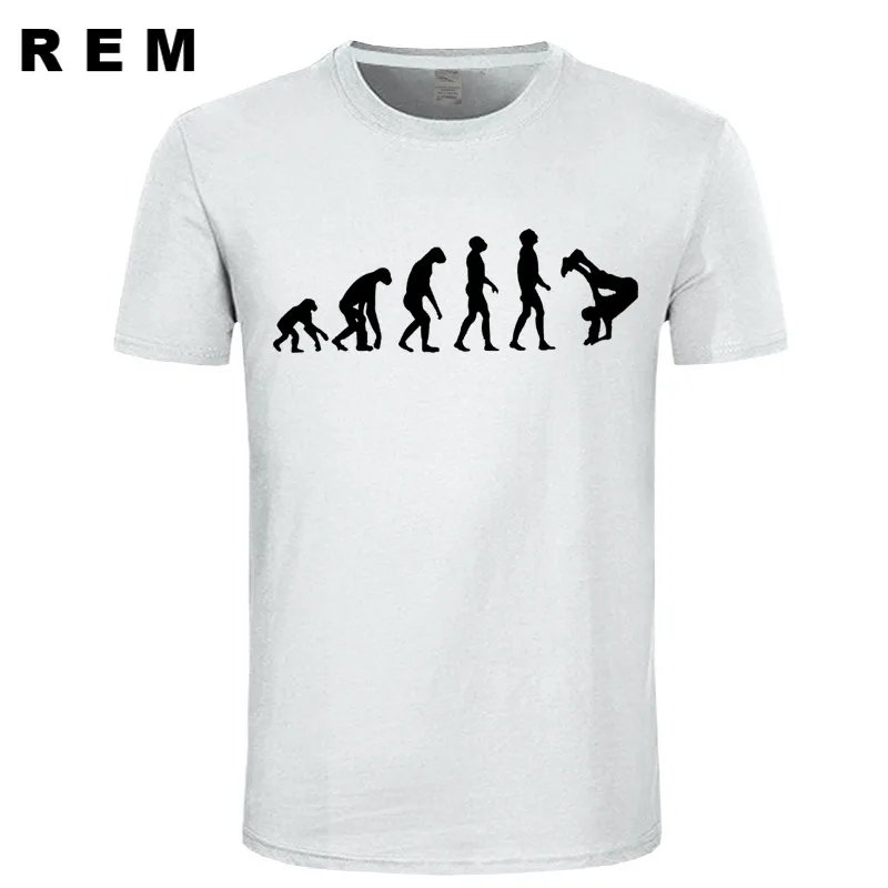Мужские Забавные футболки REM Evolution Of Break Dance хлопковая футболка с коротким рукавом