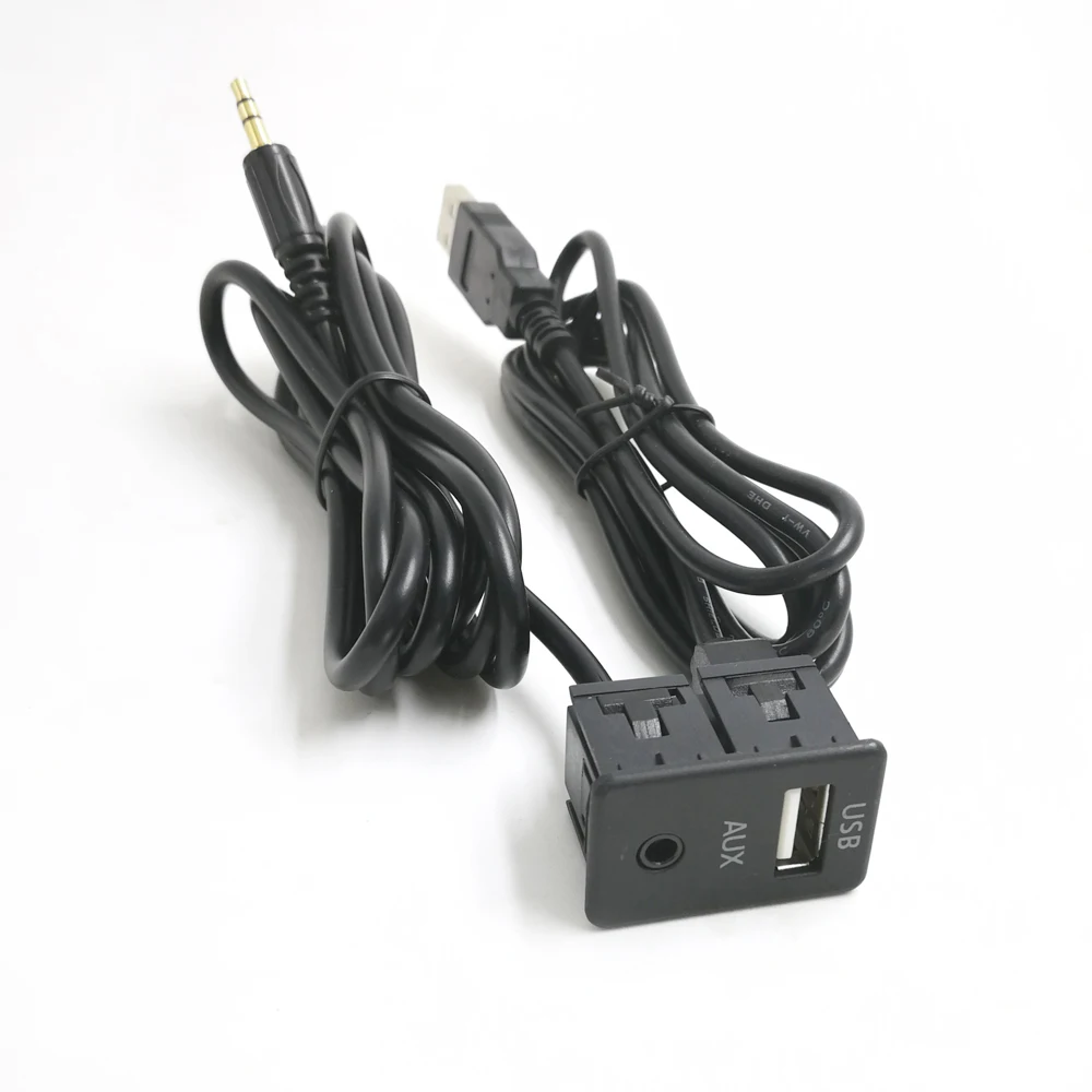 

Biurlink 100 см автомобильный утапливаемый кронштейн с USB-портом для автомобильной лодки 3,5 мм AUX USB Удлинительный Кабель-адаптер для Volkswagen Toyota