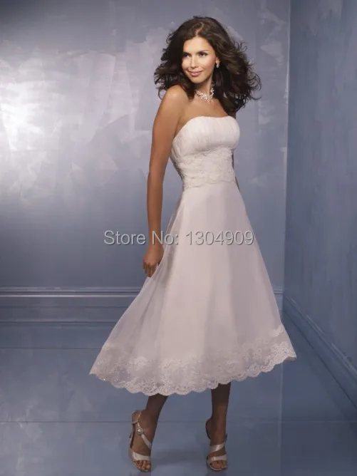 Charming Lace/Organza/Satin Strapless Sheath/Column Wedding Dresses | Свадьбы и торжества