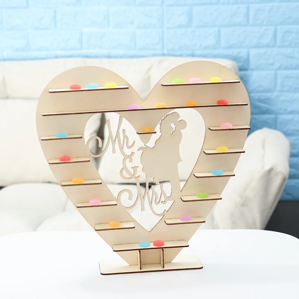 1 шт. деревянная подставка для шоколада в форме сердца винтажная конфет свадебный