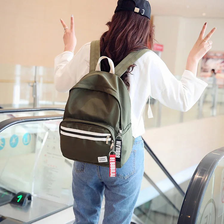 Японский Харадзюку сплошной цвет ulzzang backbag дикая кисть уличная Студенческая сумка стример женский рюкзак