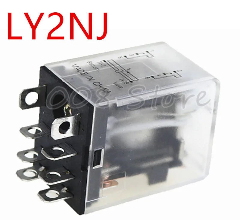 ZFU 1 шт./лот катушка Мощность реле LY2NJ DC12V/DC24V/AC110V миниатюрное реле DPDT 2NO 2NC 8 контактов 10A 240VAC LY2N-J HH62P LY2