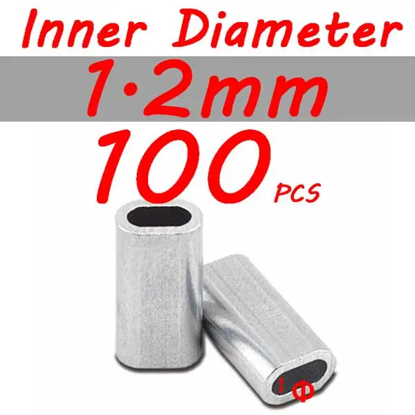 1point2mm 100pcs 100 шт Упаковка премиум одиночные алюминиевые рукава для моноволокна такелажа Trace Leader Crimps 1,0 мм 1,2 мм 1,5 мм - Цвет: 1point2mm 100pcs