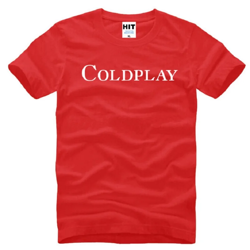 Рок группы Coldplay футболка Для мужчин в стиле хип хоп короткий рукав и круглым
