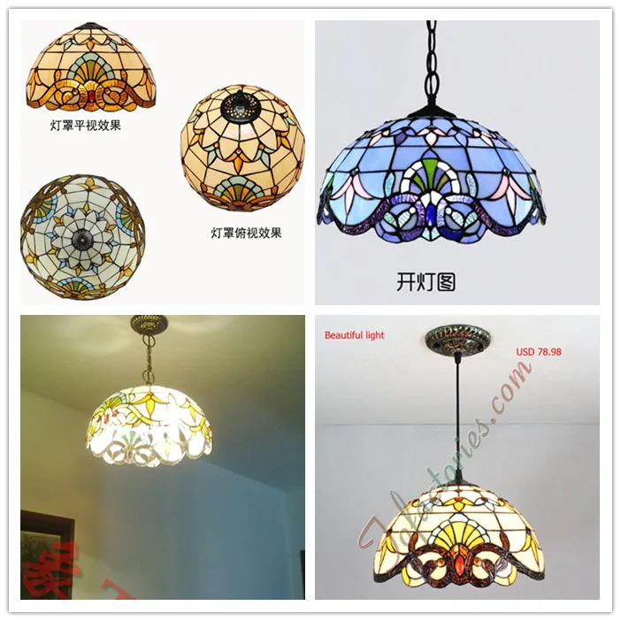 Новый креативный подвесной светильник Tiffany Подвесная лампа стеклянный абажур