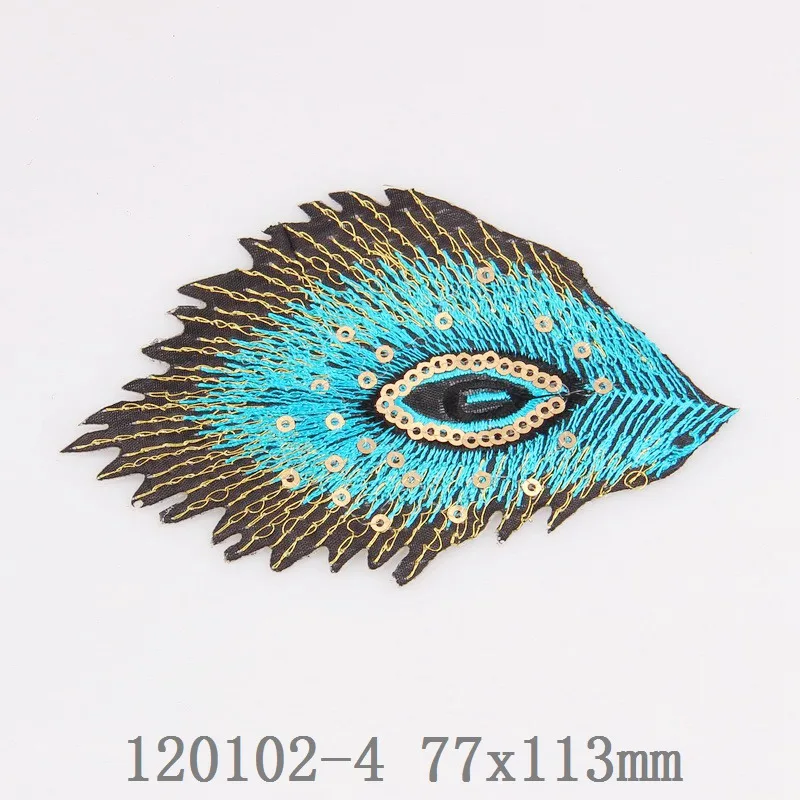 1 шт. ткань павлин перо аппликация Одежда Вышивка патч наклейка железо на ШИТЬЕ
