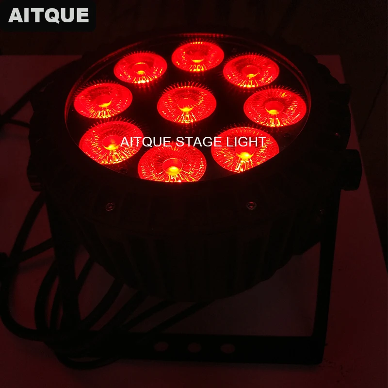 Водонепроницаемый прожсветильник Тор Dj 9x10w rgbw 4 в 1 dmx par ip65 dmx512 led светильник 2
