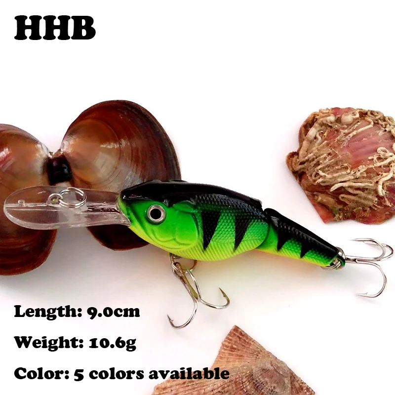 Новый 5 Шт./лот 9 см/10.5 г Воблер Рыболовную Приманку 2 Сегмент Swimbait Crankbait Жесткий Bait
