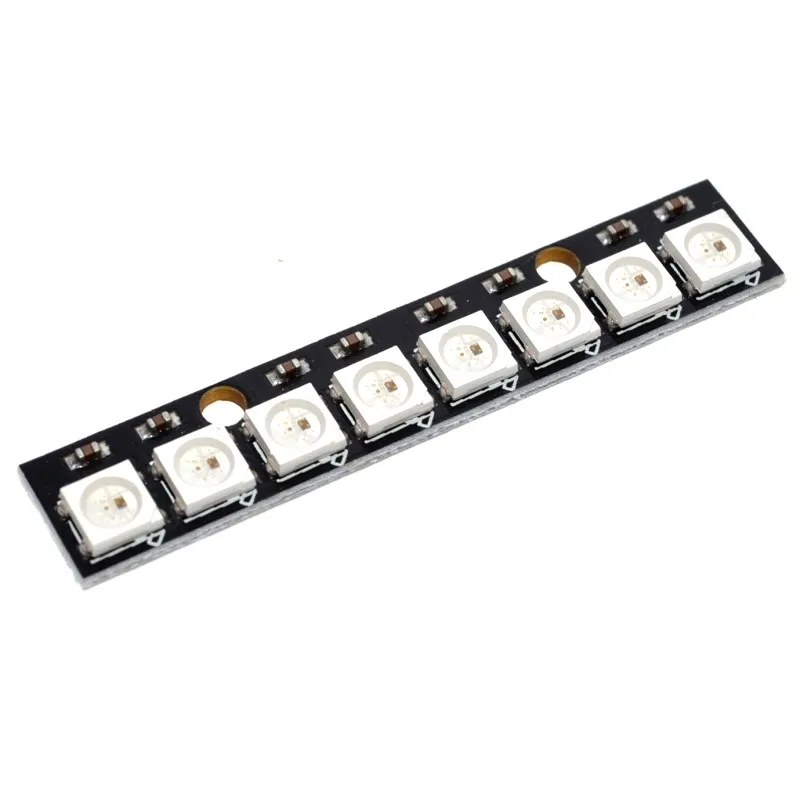 Светодиодный светильник WS2812 8 каналов 5050 RGB встроенный полноцветный макетная