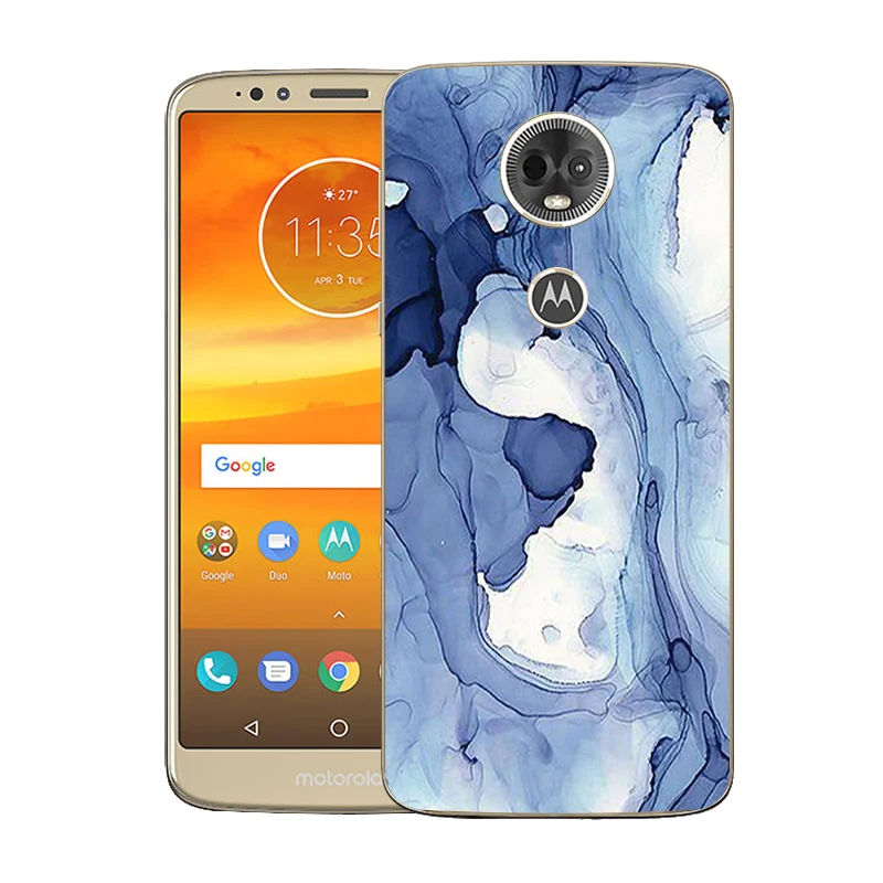 6 0 дюймовый чехол для телефона Motorola E5 Plus мягкий силиконовый MOTO E5Plus с мраморным