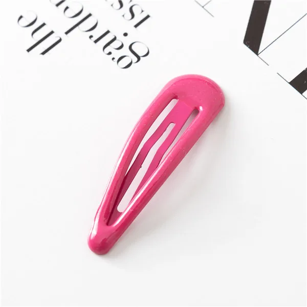 15 Dark Fushia 2 шт./лот, милые цветные, яркие, эмалированные, яркие цвета, заколки для волос, не скользят, заколки-пряжки для волос для девочек, детей, HC102 - Цвет: 15 Dark Fushia