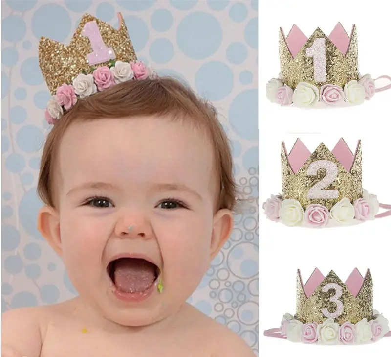 Baby Girl Headband For Girls Birthday Party Decor Cap Princess Crown Headbands Elastic Haarband Baby Girl Clothes Hair Accessory