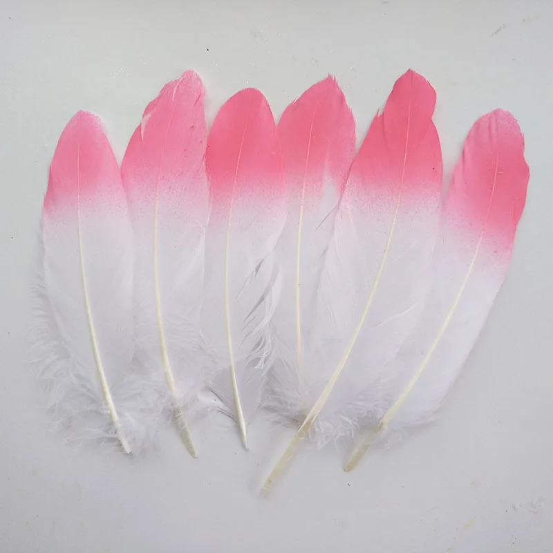 . 10 шт многоцветные в наборе, гусиные перья, домашняя Decoration15-20cm знаменитостей 6-8 дюймов, аксессуары, перья для свадебного украшения - Цвет: .