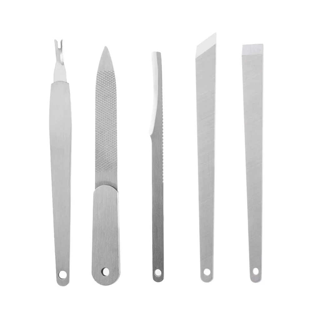 Пилка для педикюра и из нержавеющей стали Серебряная пилочка удаления мозолей на