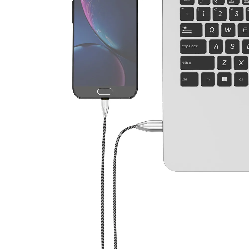 ORICO 2.1A Плетеный чемодан из нейлона стиль серии Android USB Type A к Micro 1 м кабель для