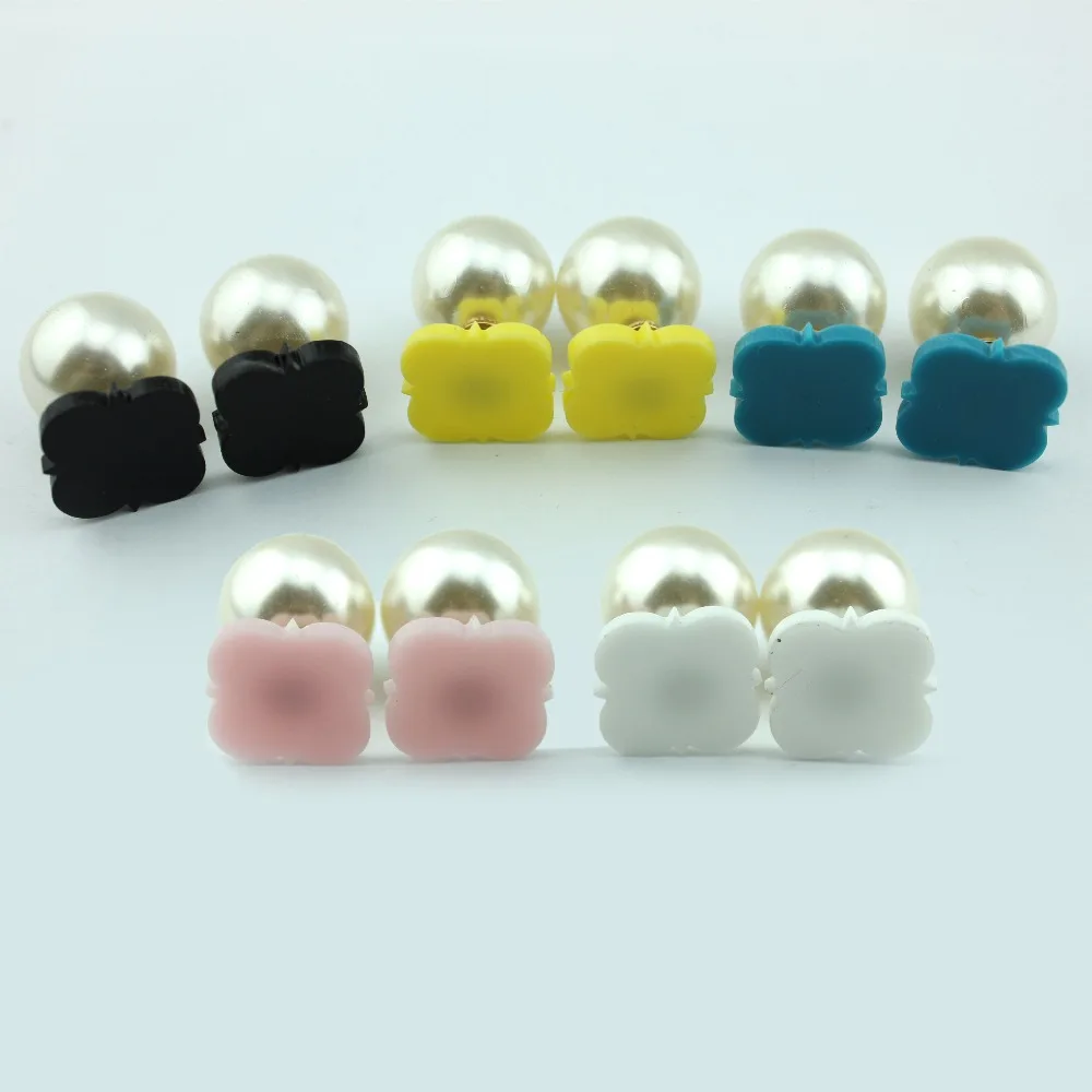 Женские двойные серьги гвоздики с жемчугом|double stud earrings|fashion earringsstud earrings |