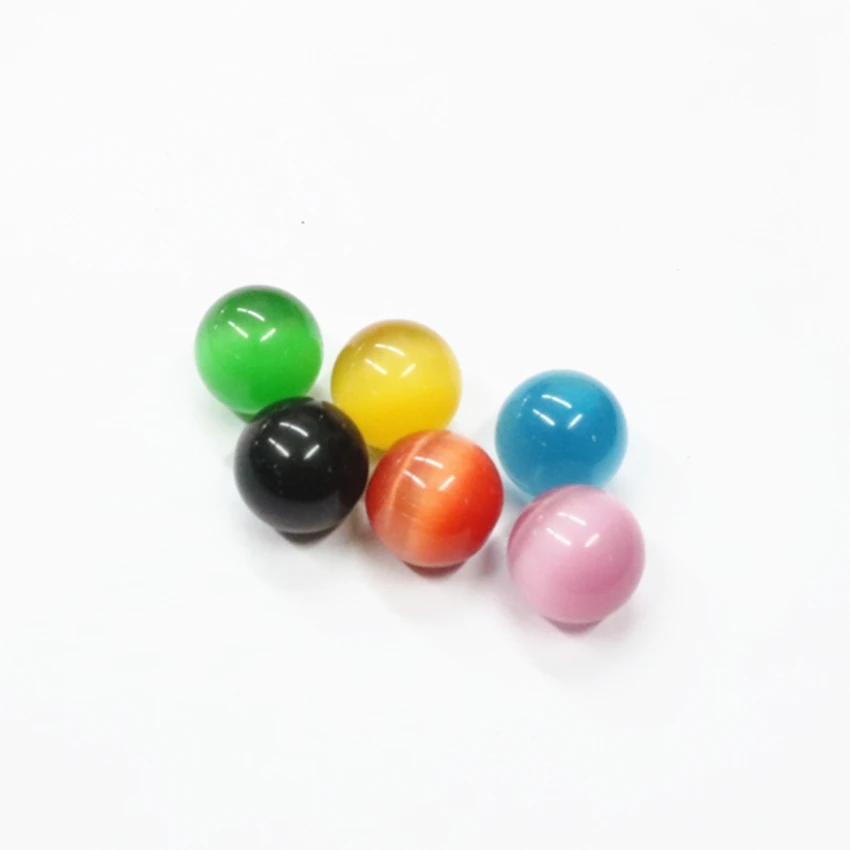 Опаловые стеклянные бусины 16 мм с разноцветными хрустальными шариками 5 шт.