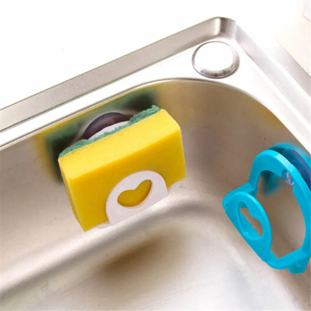 

1Pc Bathroom Shelf Towel Soap Dish Holder Kitchen Sink Dish Sponge Storage Holder Rack Robe Hooks Sucker Kitchen Accessories