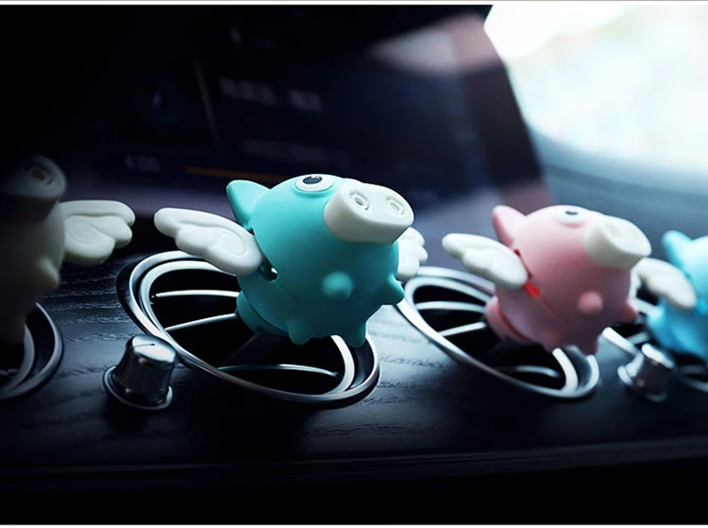 Car Perfume Air Freshener Cartoon Diffuser Vent Clip Parfum Vanilla New Car Smell Fragrance Oil Auto Scent Refresher Essential