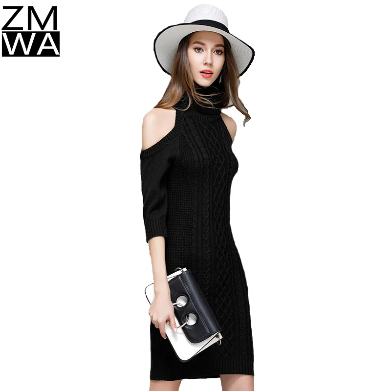 Новинка 2017 года прямые плечи пикантные свитер водолазка с длинным убийца