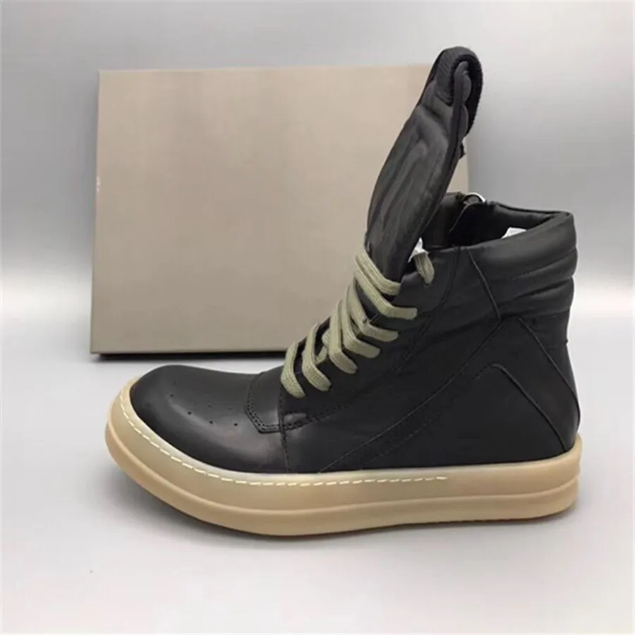 1 s/s/Эксклюзивные черные и уличные мужские ботинки из натуральной кожи на шнуровке на молнии в стиле рок, хип-хоп спортивная обувь на плоской подошве - Цвет: 1