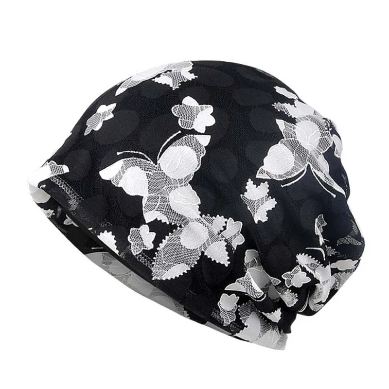 Black Beanies Гольф Спортивная Кепка полое хлопковое кружево, цветок уличная дышащая эластичная летняя Солнцезащитная пляжная шляпа рыболовное солнцезащитное снаряжение - Цвет: Black