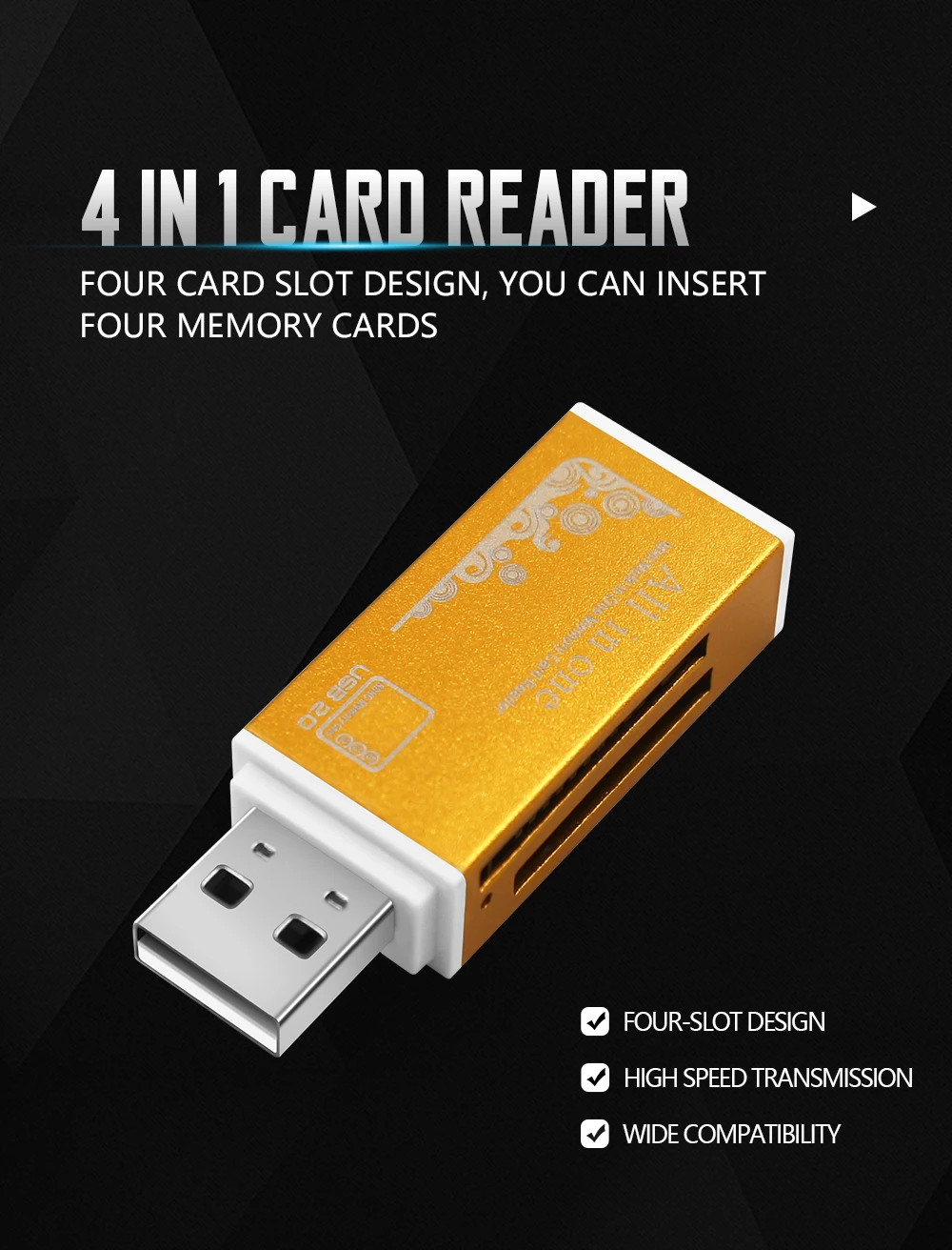 Горячая мульти все в 1 Micro USB 2,0 устройство для чтения карт памяти Адаптер для Micro SD TF M2 MMC MS PRO DUO кардридер