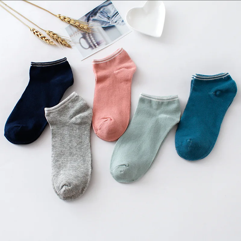 Носки женские хлопковые карамельных цветов повседневные Качественные короткие