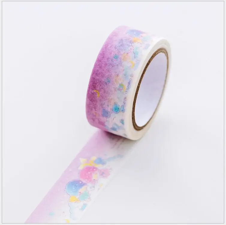 little twin stars 3 15 мм Little Twin Stars с рисунком из мультфильма; лента для декорации Washi DIY планировщик дневник в стиле Скрапбукинг маскирующая лента Escolar 6 моделей - Цвет: little twin stars 3
