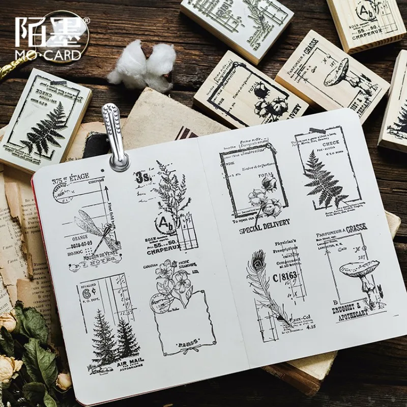 1 шт. серия Nature notes деревянный резиновый штамп для детей DIY ручной работы скрапбук