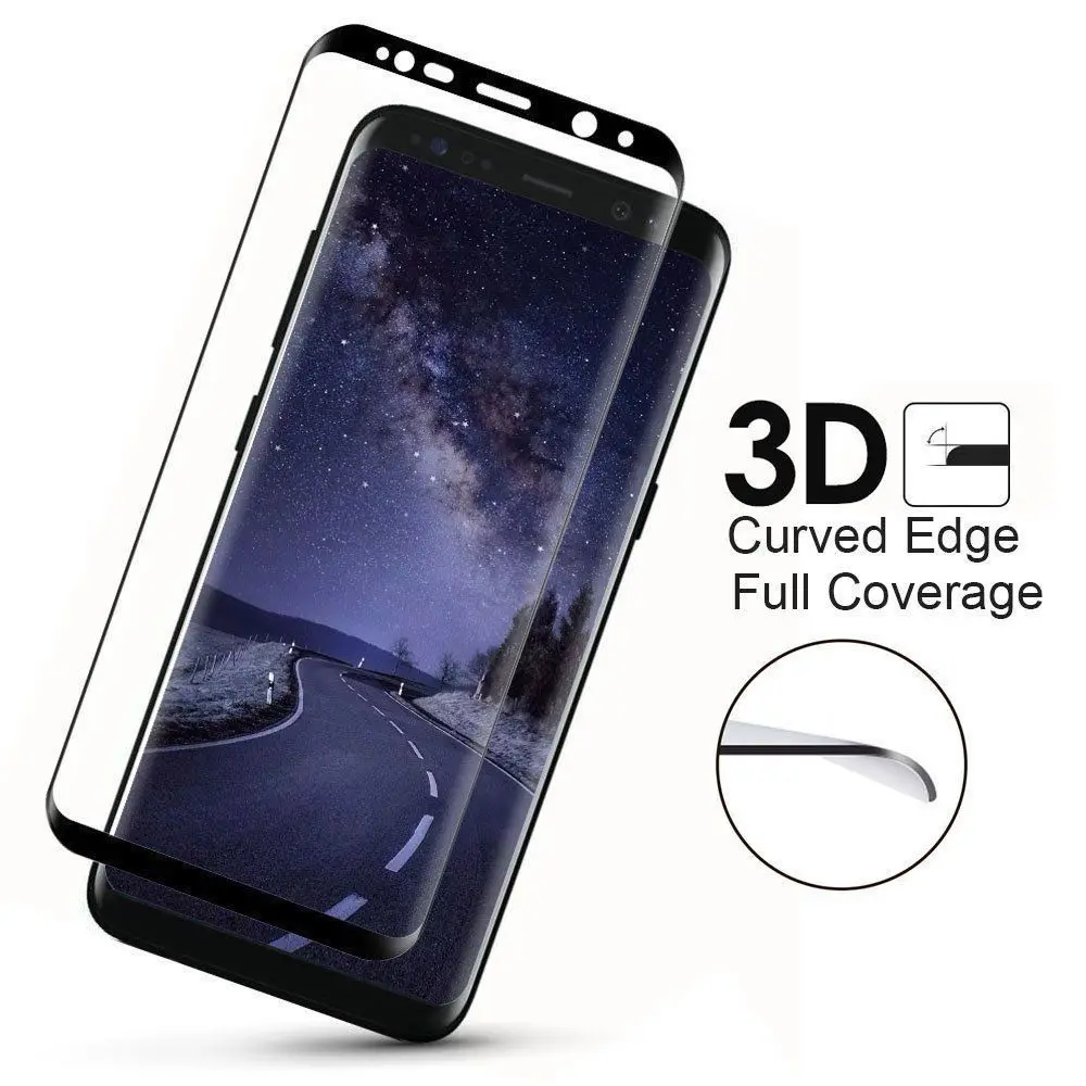 Temper Glass Full 3D Curved Screen Protector H9 For Samsung Galaxy S9 Plus S8 S7 S6 Note 8 | Мобильные телефоны и