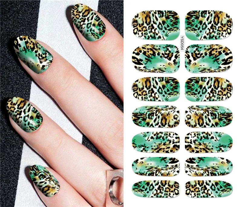 3D цветная наклейка для водяного переноса изображения на ноготь Креативные