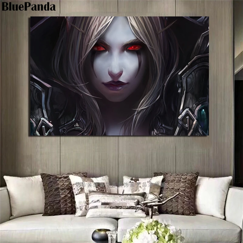 Warcraftes Game Illidan King Varian WrynnSylvanas Windrunner художественные картины на холсте постер для