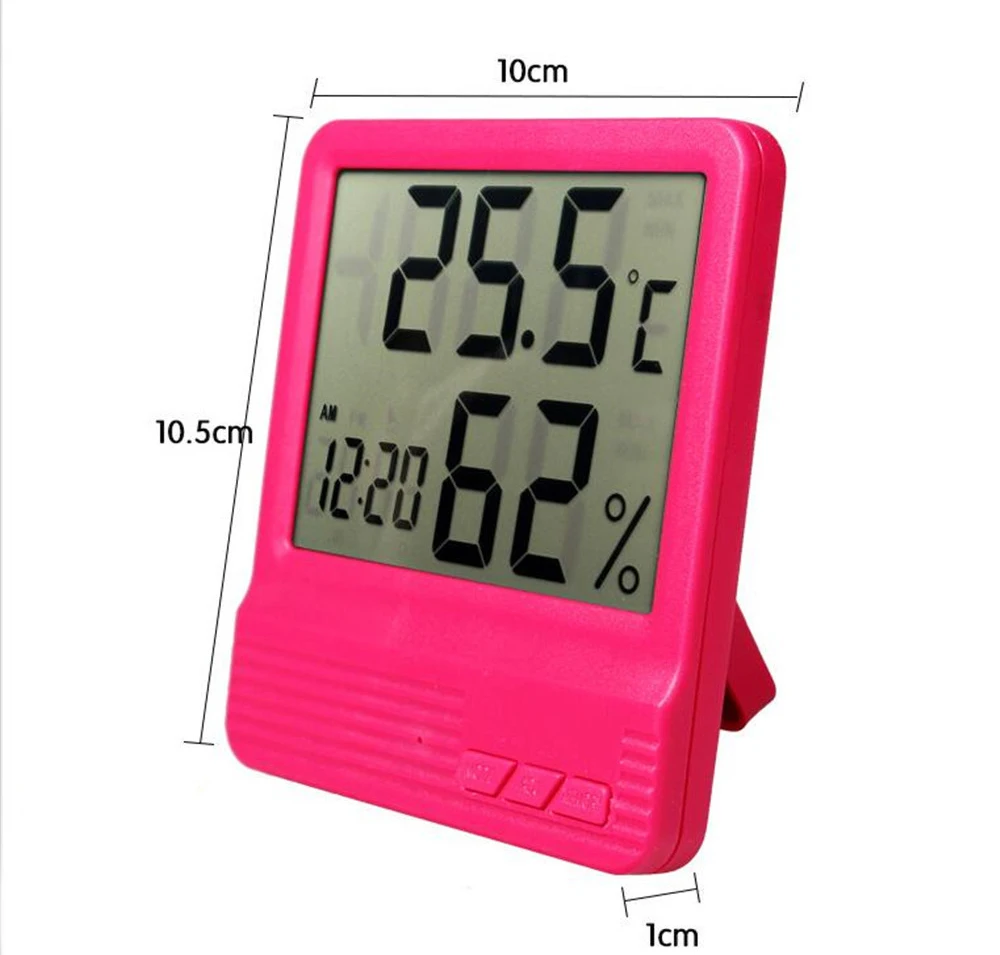 -50 ~ +70 AubigDigital LCD Electronic Temperature Humidity Meter Hygrometer Weather Station Thermometer Dsiplay with Alarm Clock |