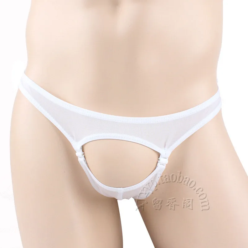 Сексуальная Гей Для мужчин экзотическое белье презерватив отверстие спереди