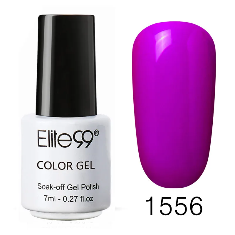 1556 Elite99 Гель-лак для ногтей 7 мл Лак для ногтей гель UV Vernis Цвет Гель-лак для ногтей лак для верхнего и базового покрытия гель грунтовка Лаки UV лака, светодиодный светильник для маникюра, покрытие для ногтей, полустойкое к - Цвет: 1556