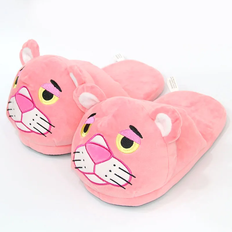 Милые плюшевые тапочки с изображением розовой Пантеры; Kawaii; мягкая игрушка; кукольная домашняя обувь; 28 см