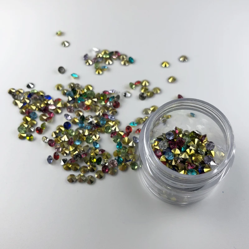 Смешивание острых нитей полимерные стразы для дизайна ногтей искусство