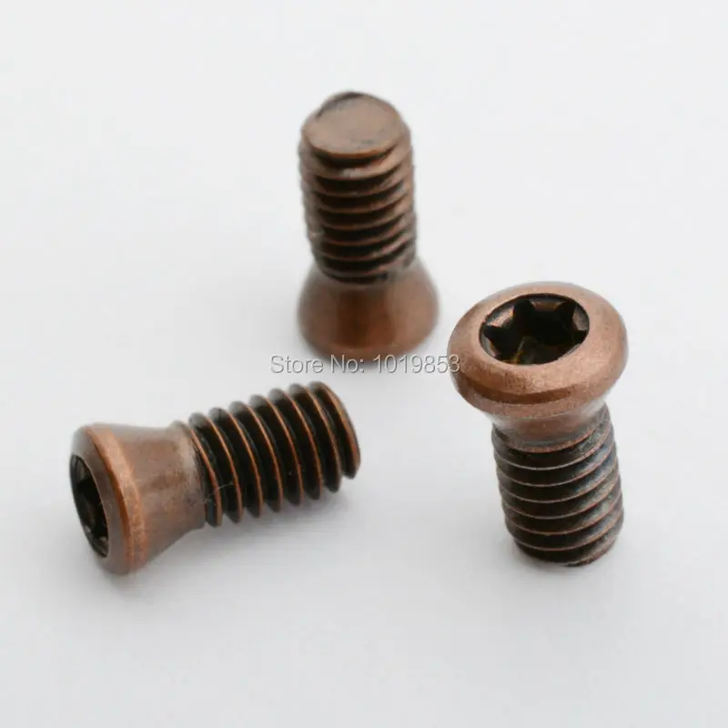 

M5.0X12XD7.2 copper color carbide insert torx screws for Indexable CNC cutting tools